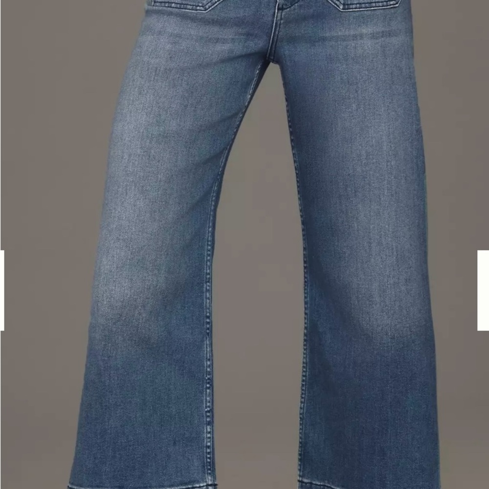 Anthropologie- The Colette Cropped High-Rise Wide-Leg Jeans by Maeve